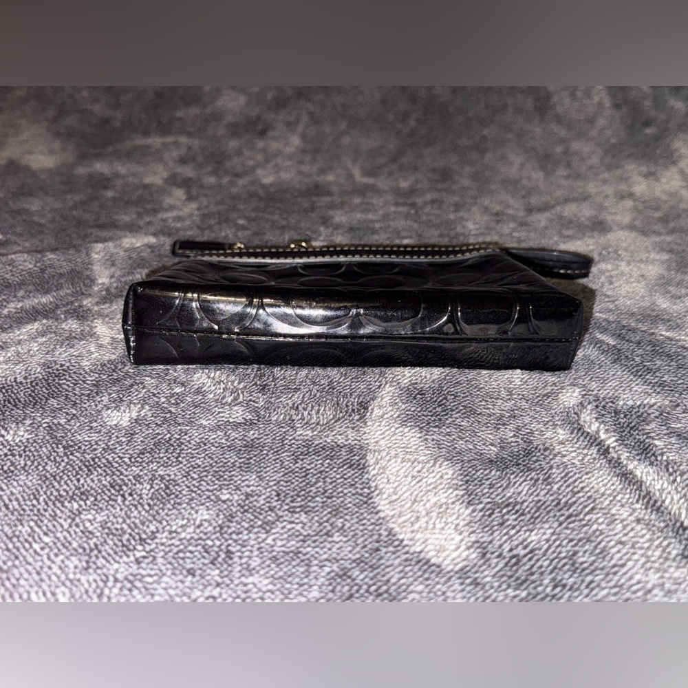Coach Black Patent Leather Wristlet - Picture 6 of 7